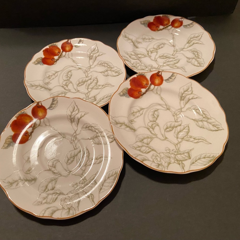 Charter Club Summer Grove Saucers/Bread Plates-4
